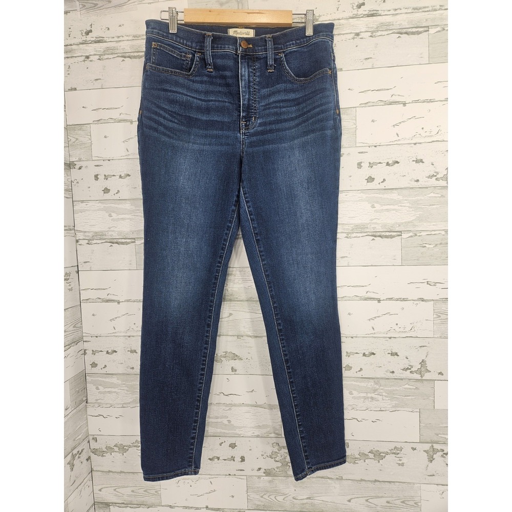 Madewell Roadtripper Skinny Jeans Dark Wash High Rise Blue Denim 31